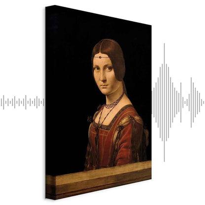 Leinwandbild - Leonardo da Vinci – Beautiful Ferronière
