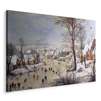 Leinwandbild - Winter Landscape with Birdtrap (Pieter Bruegel the Elder) Artgeist
