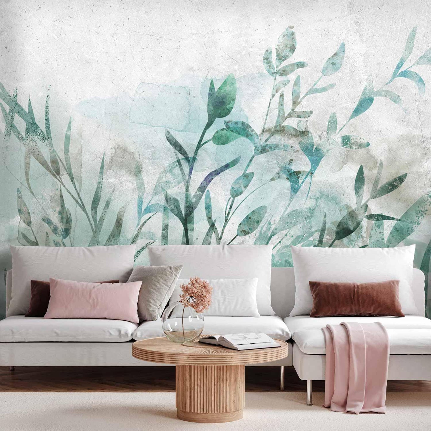 Fototapete Natur in Aquarell – Sanfte Farben für entspannte Räume