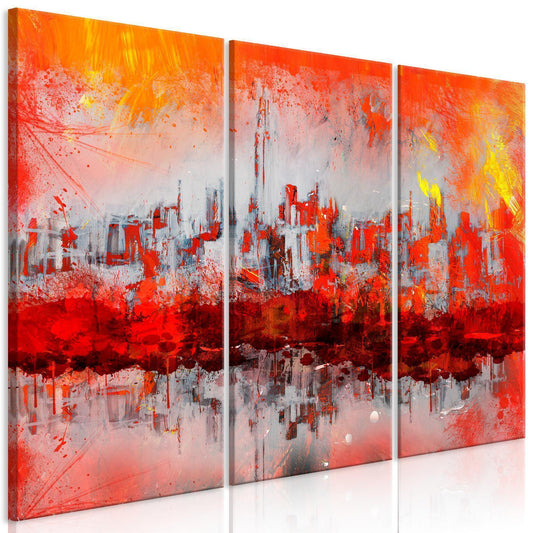 Leinwandbild - New York Sunset (3 Parts) Artgeist