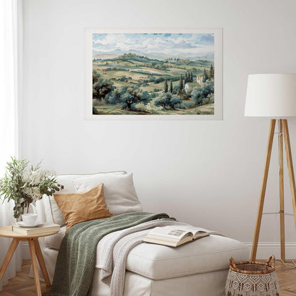 Poster - Landscape with Sunny Green Fields Artgeist