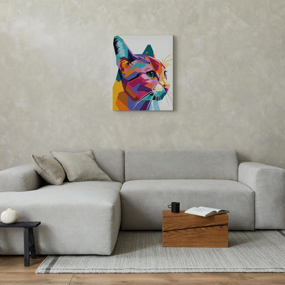 Malen nach Zahlen - Geometric Cat