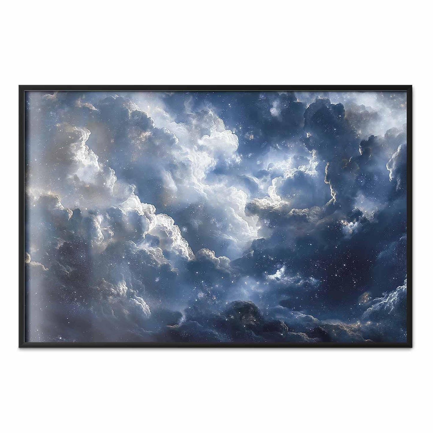 Poster - Astronomical Wonders: Clouds and Stars in Harmonious Union