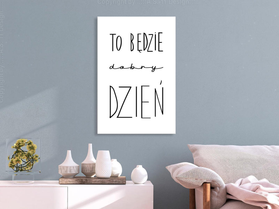 Leinwandbild - Art of Words (1-part) - Inspirational Black Text on White Artgeist