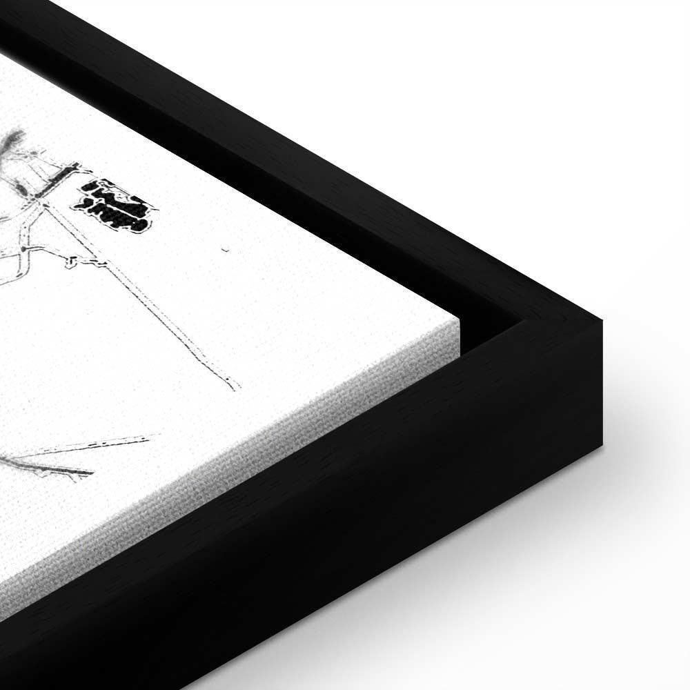 Leinwandbild - City Plan: Poznan (1 Part) Vertical