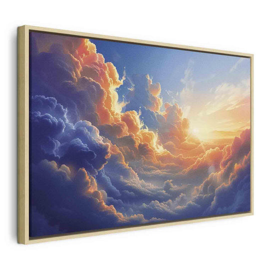 Leinwandbild - Sunset Over a Cloudy Sea: A Wonderful Symphony of Colors Artgeist