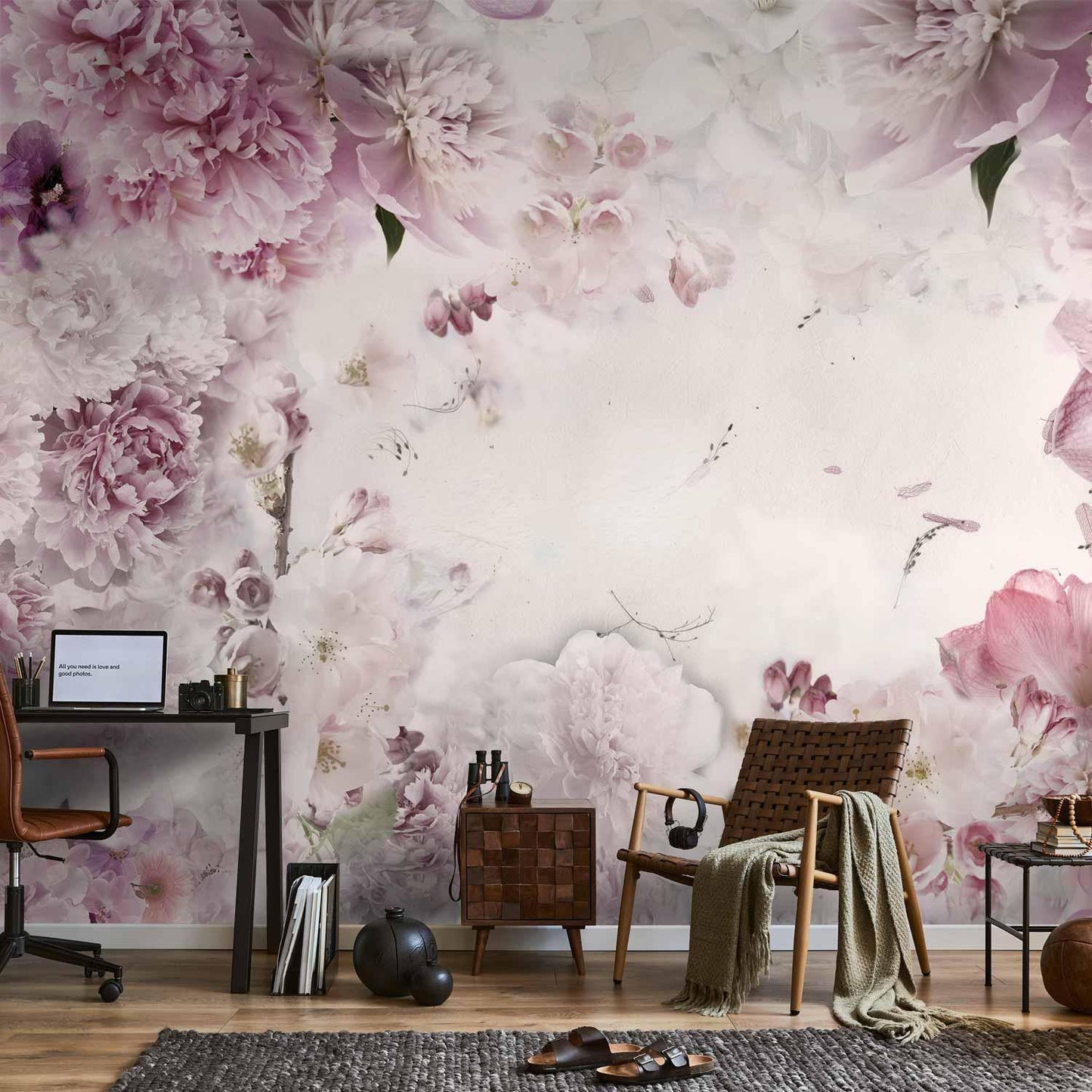 Fototapete - Dancing peonies