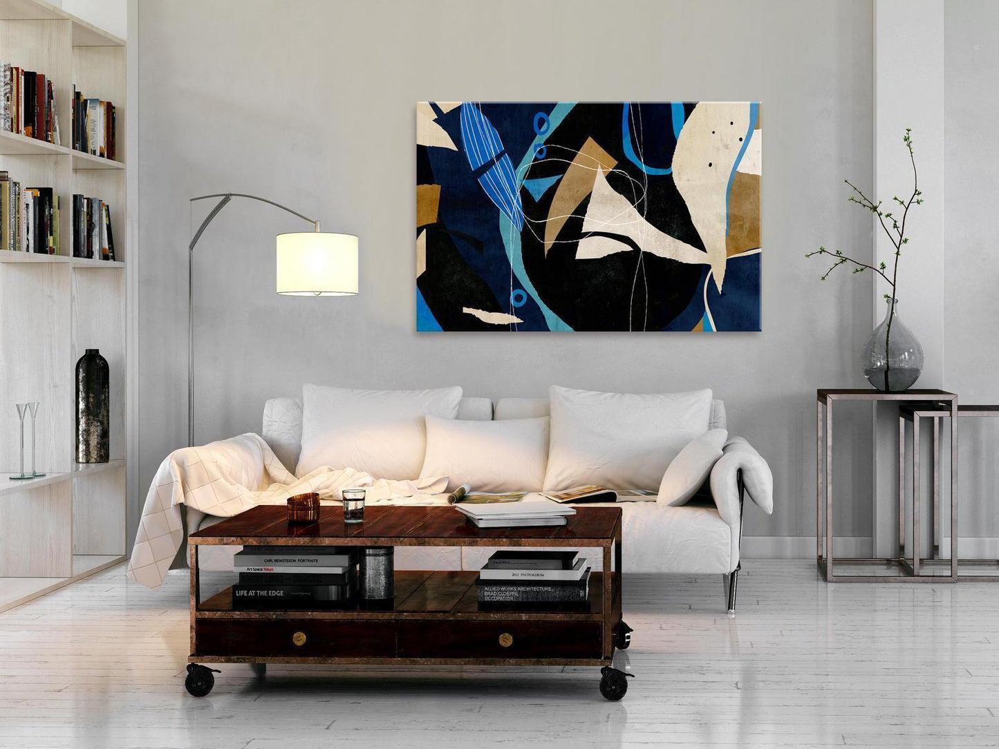 Leinwandbild „Abstrakte Konfiguration“ – Moderne Kunst in weiter Form