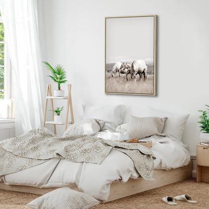 Leinwandbild - White Horses (1 Part) Vertical