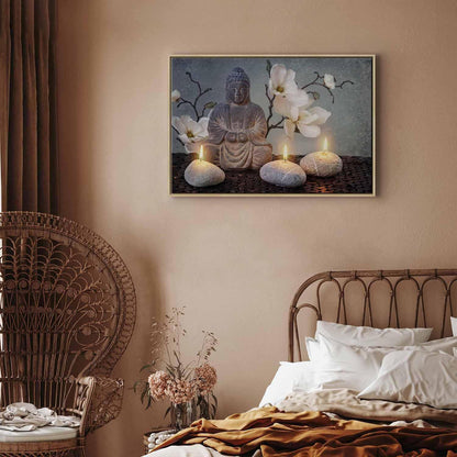Leinwandbild - Buddha and Stones (1 Part) Wide Artgeist