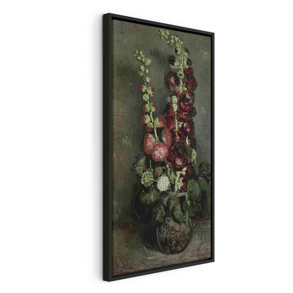 Leinwandbild - Vase of Hollyhocks (Vincent Van Gogh) Artgeist