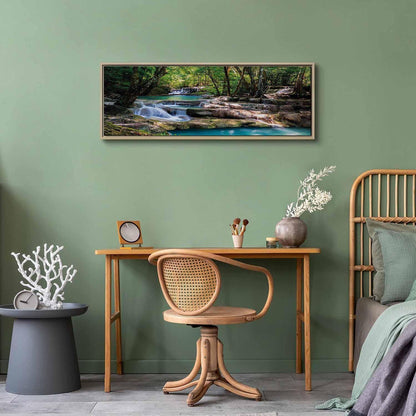 Leinwandbild - Nature: Forest Waterfall