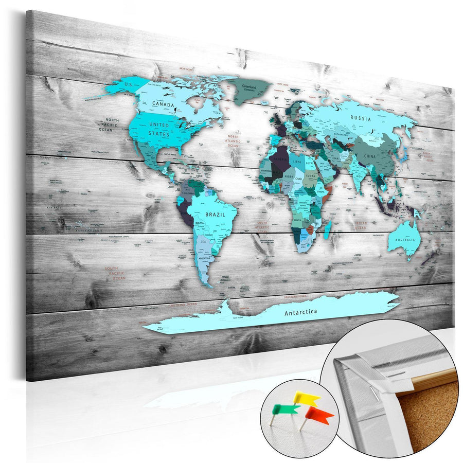 Korkbild - Blue Continents Artgeist