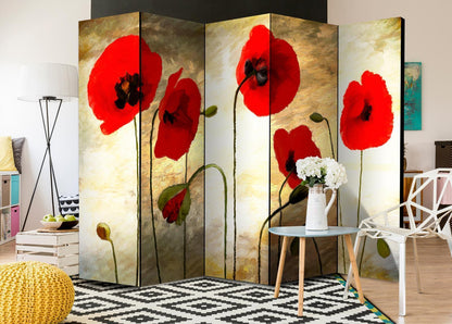 Paravent - Golden Field of Poppies II Artgeist