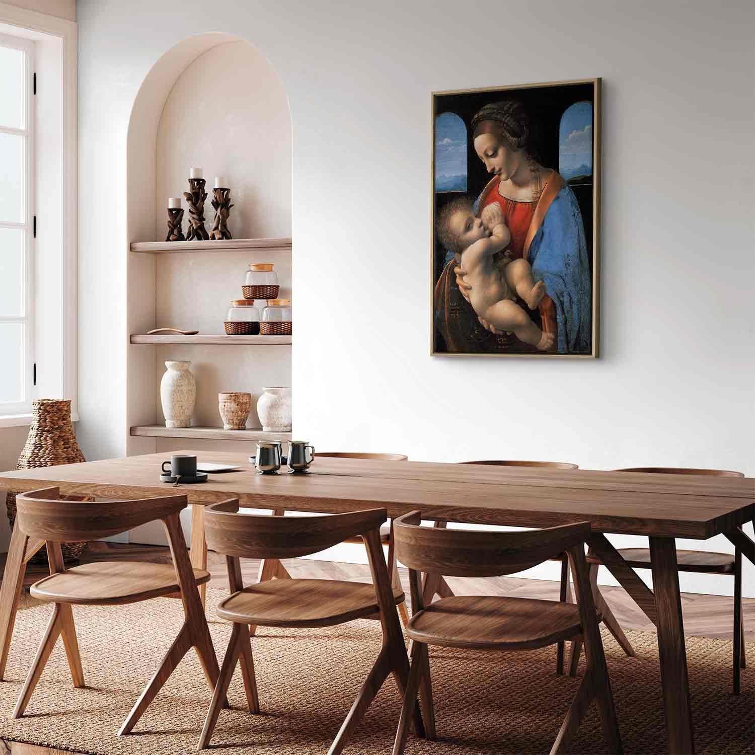 Leinwandbild - Madonna Litta (Leonardo da Vinci) Artgeist