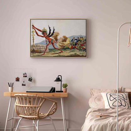 Leinwandbild - Jacques-Louis David – Caricature of the English Government