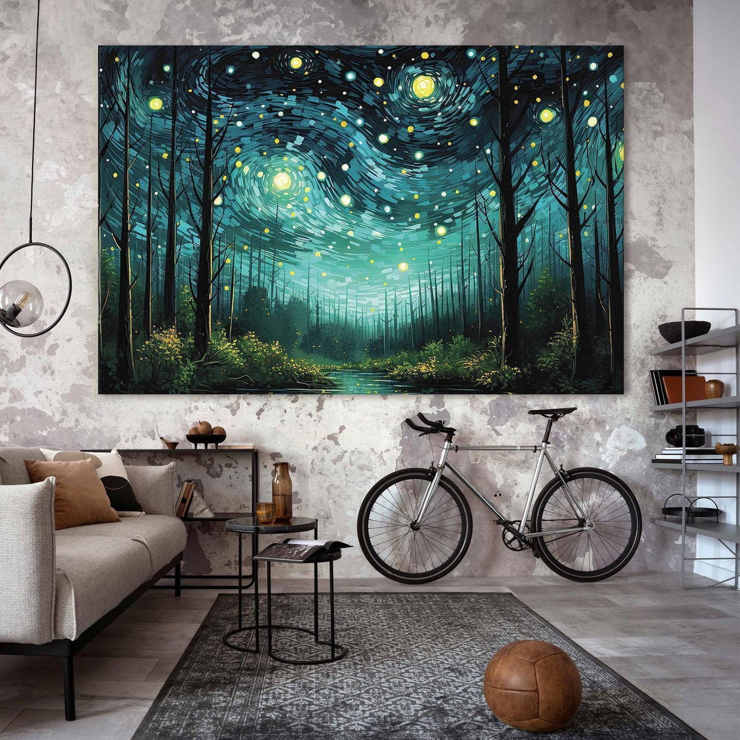 Wandbild XXL - Starry night - a modern version of Van Gogh's night sky