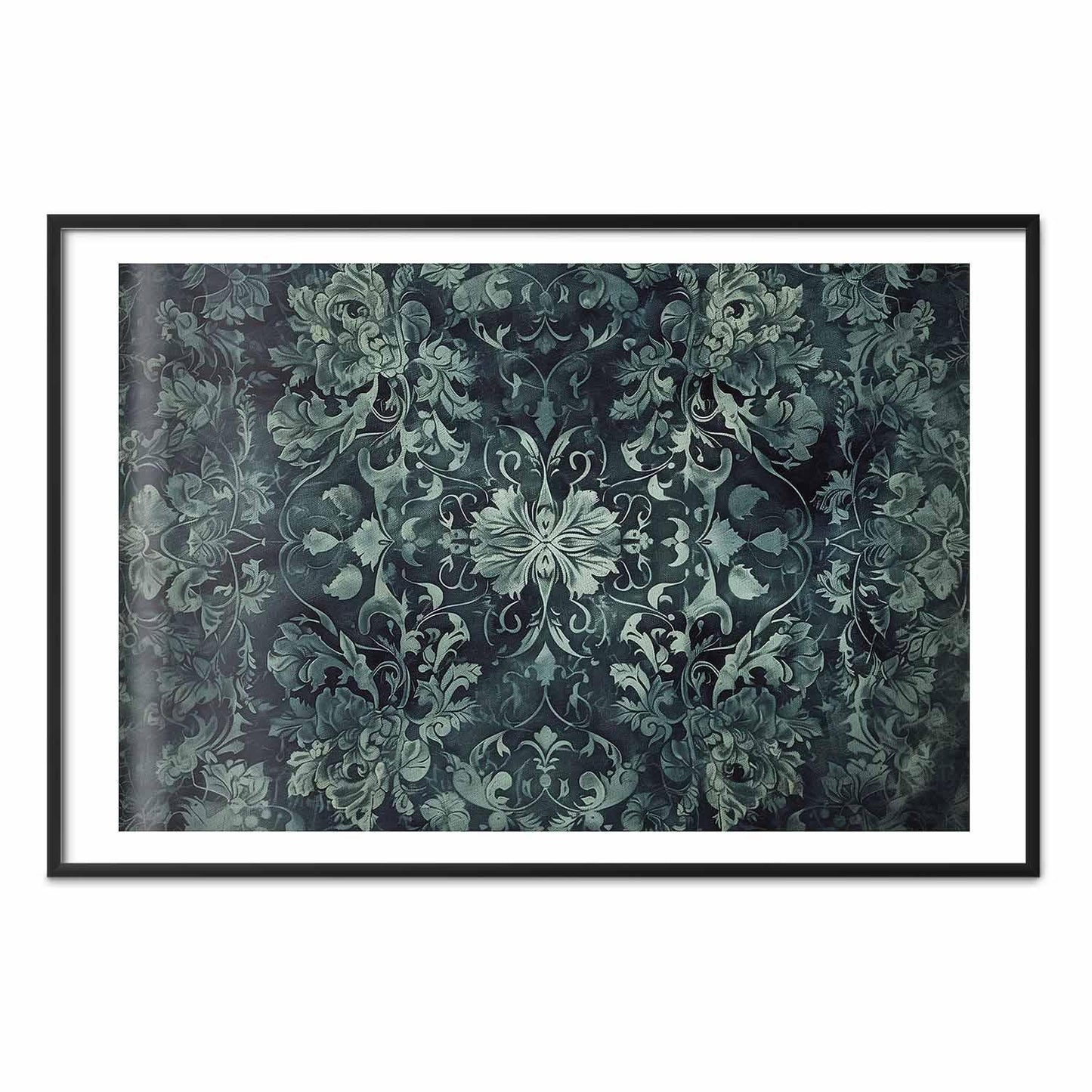 Poster - Carpet Ornaments in Emerald Shades