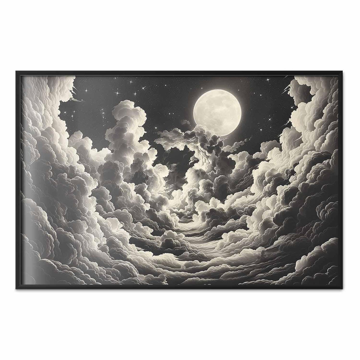 Poster - Moon and Stars Singing Among the Great Clouds