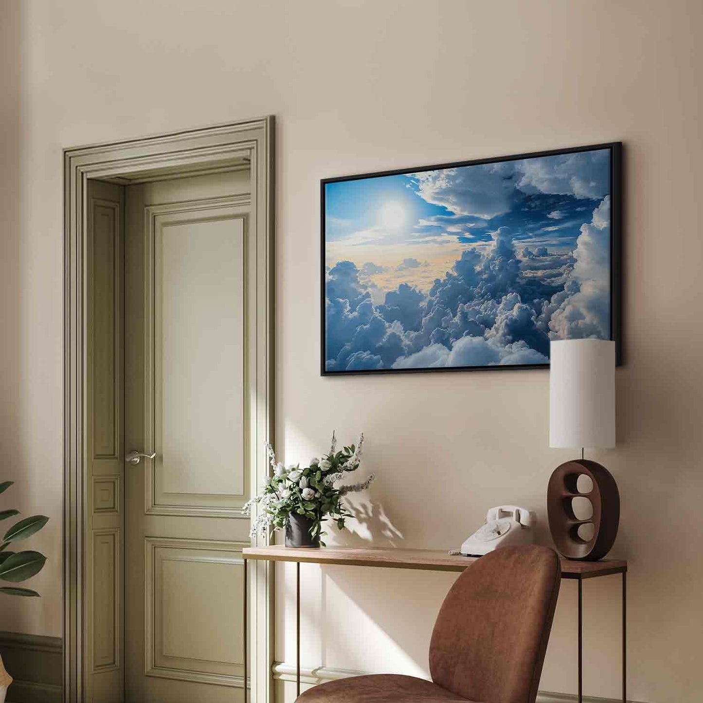 Leinwandbild - Symphony of Light: Sun and Clouds Collaborating on a Beautiful Sky