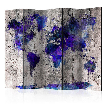 Paravent - World Map: Ink Blots II Artgeist