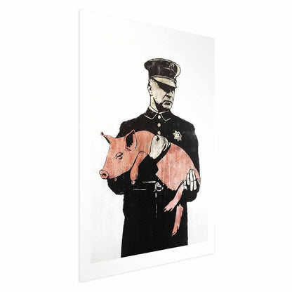 Poster Polizei-Schwein – Humorvoll & originell illustriert