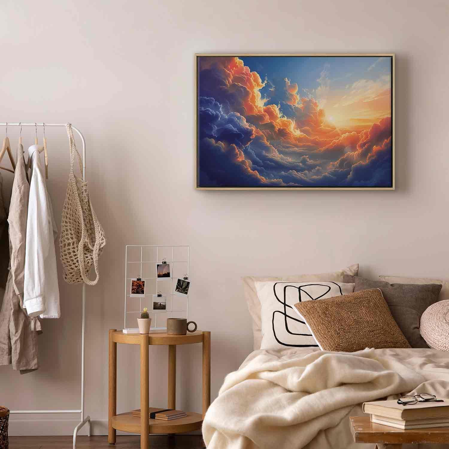 Leinwandbild - Sunset Over a Cloudy Sea: A Wonderful Symphony of Colors Artgeist