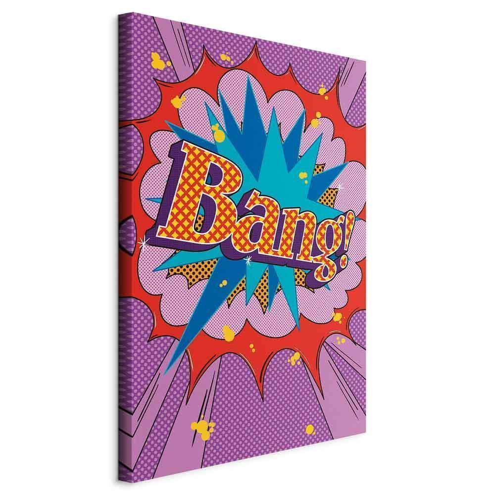 Leinwandbild - Comic Street Art (1-part) - Colorful Text on Vibrant Background