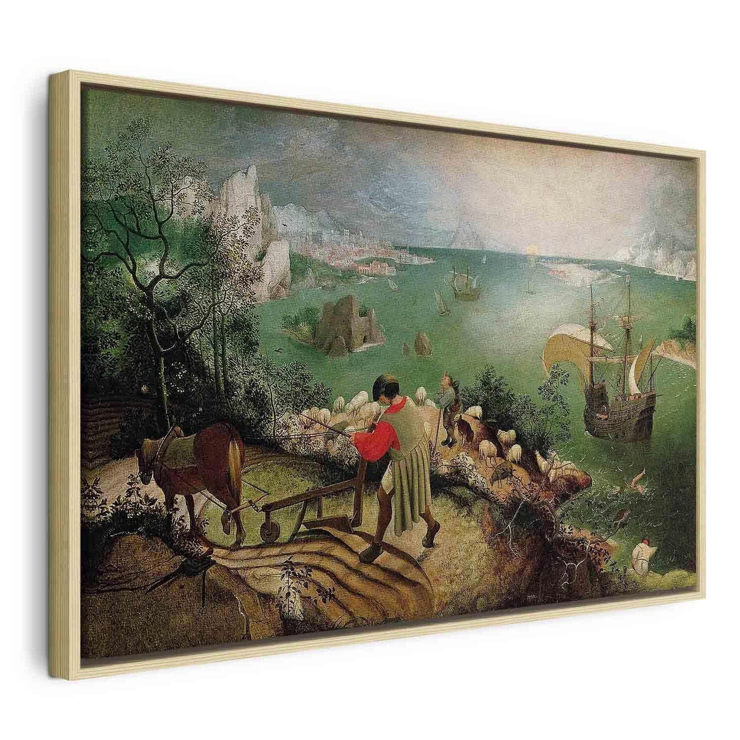 Leinwandbild - Landscape with the Fall of Icarus Artgeist