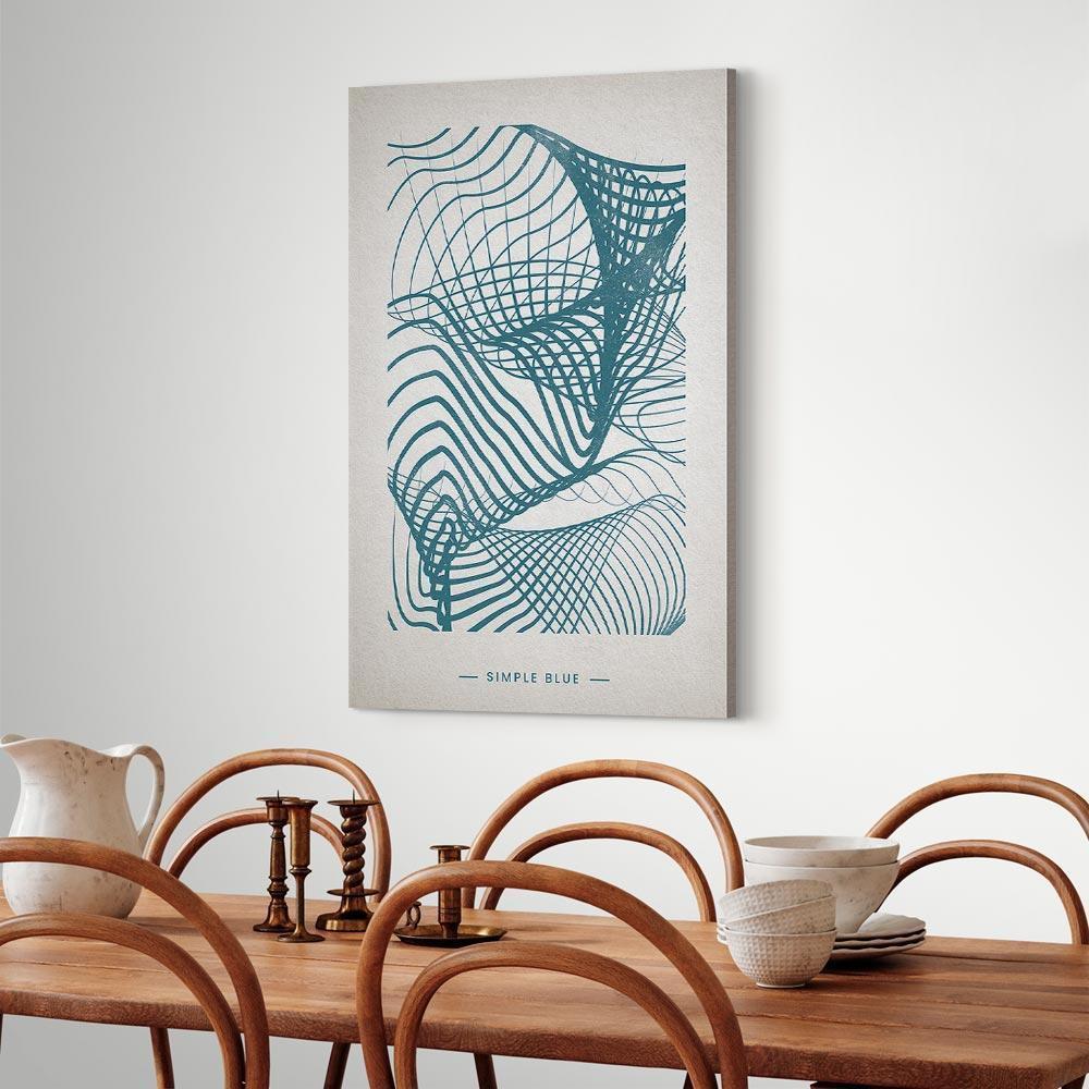 Leinwandbild - Simple Blue (1 Part) Vertical