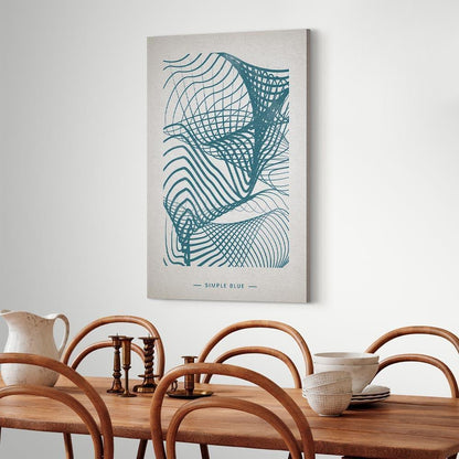 Leinwandbild - Simple Blue (1 Part) Vertical