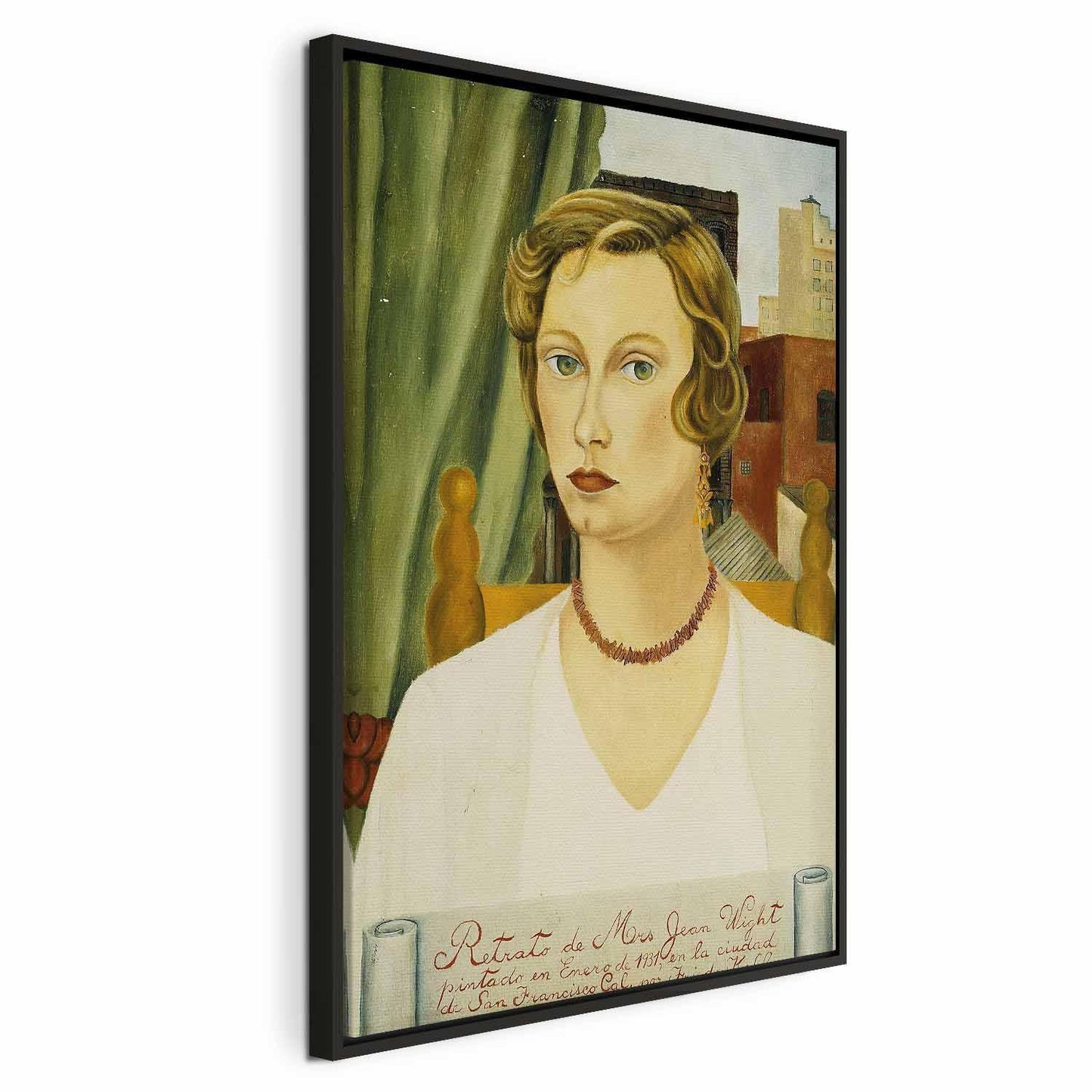 Leinwandbild - Frida Kahlo – Portrait of Mrs Jean Wight