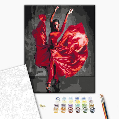 Malen nach Zahlen - Red Dress