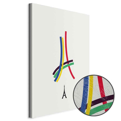 Leinwandbild - Eiffel Tower - Colorful Graphics - Abstraction