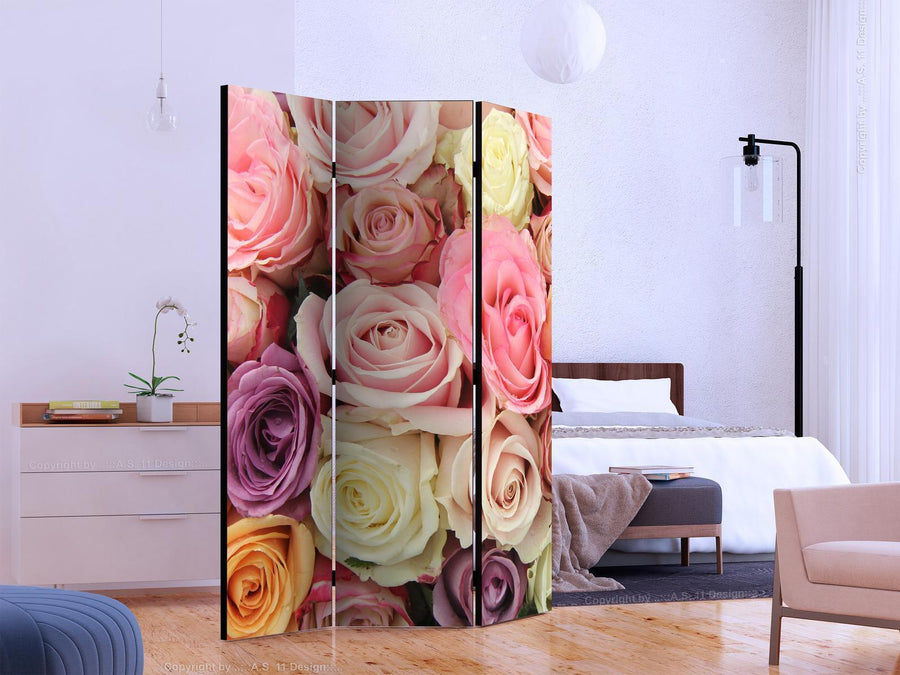 Paravent - Pastel roses Artgeist