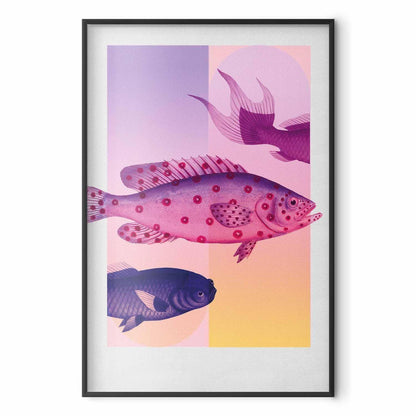 Poster - Fantastic Fish - artistic illustration of fish on a colorful background