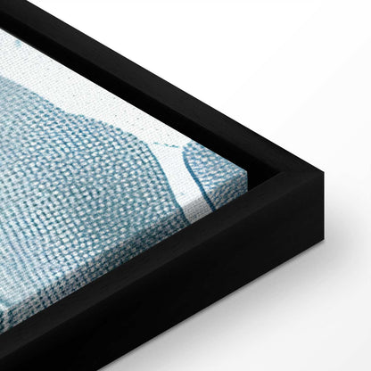 Leinwandbild - Stone Baroque Ornaments in Light Shades of Gray-Blue