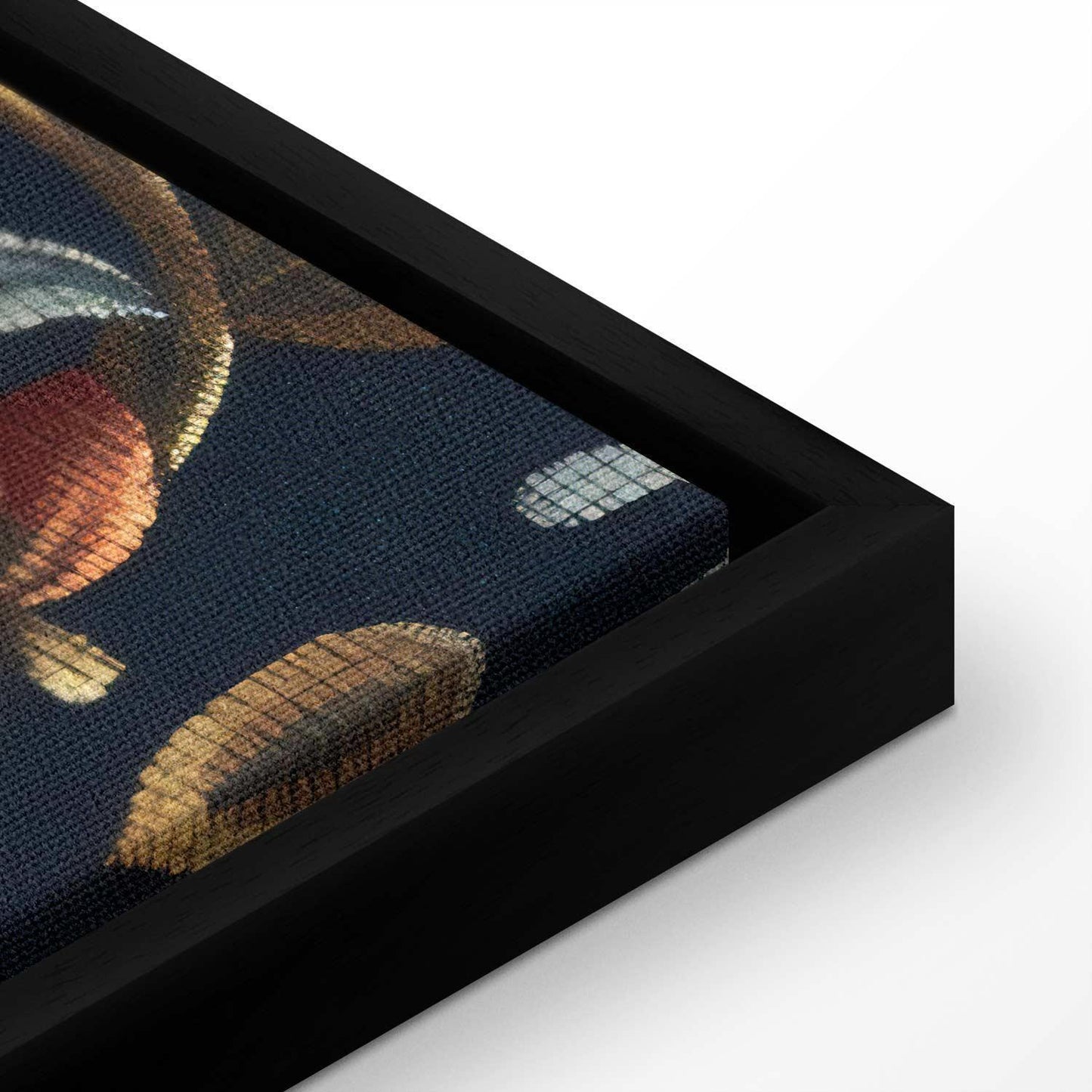 Leinwandbild - Tapestry Large Flowers Retro Floral Motif in Kilim Style