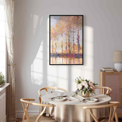 Leinwandbild - Poplars on the Bank of the River Epte Artgeist