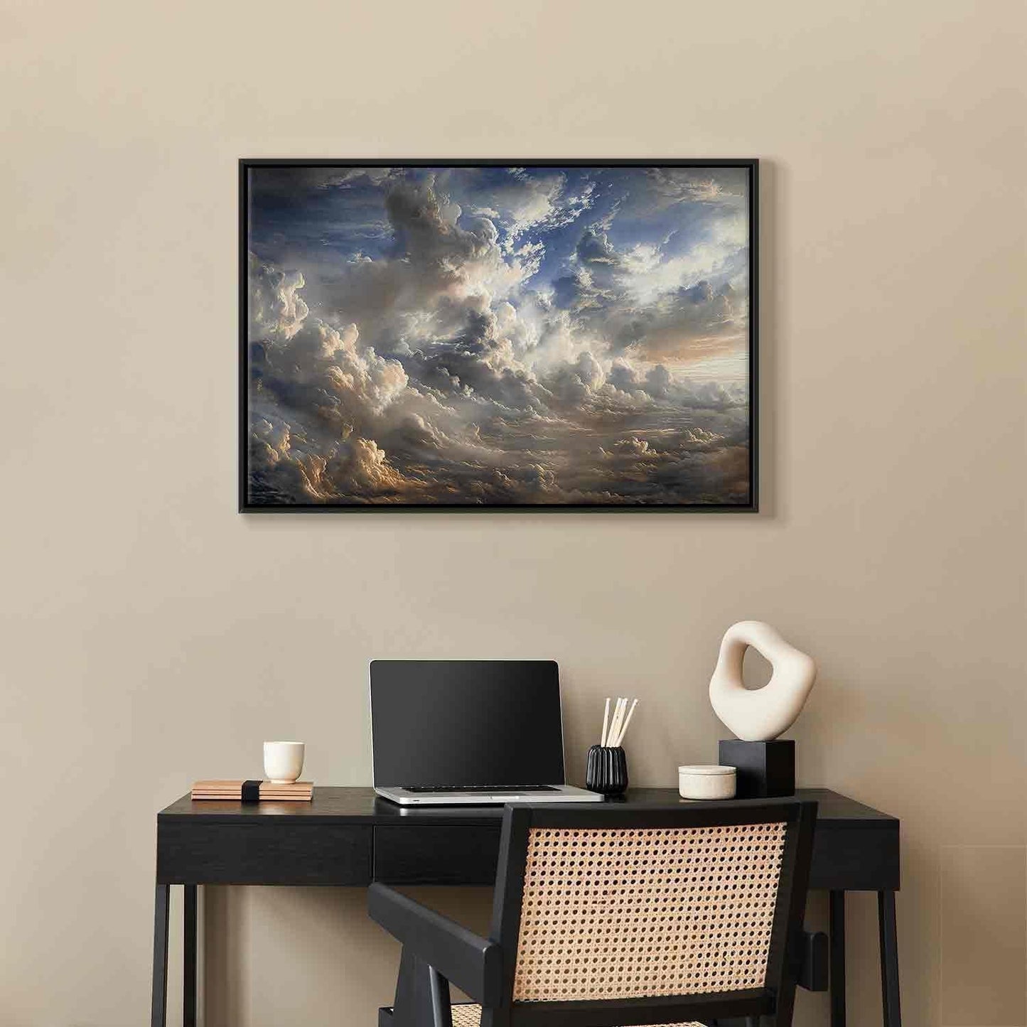 Leinwandbild - Golden Reflections on Clouds Foretelling Dusk Artgeist