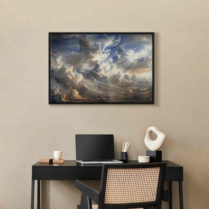 Leinwandbild - Golden Reflections on Clouds Foretelling Dusk Artgeist