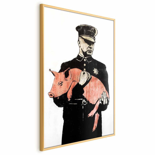 Poster Polizei-Schwein – Humorvoll & originell illustriert