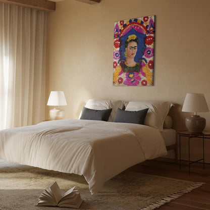 Leinwandbild - Frida Kahlo – The Frame (Self-Portrait)