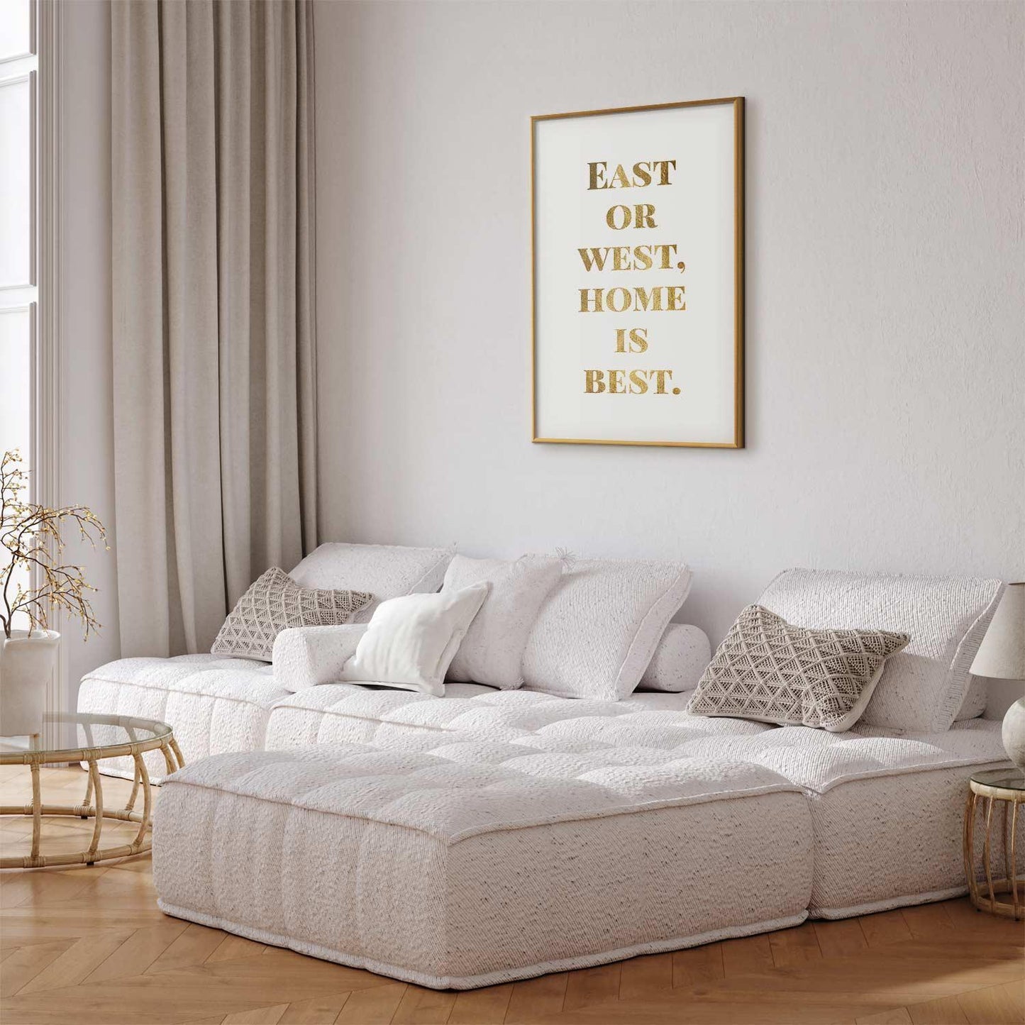 Poster - Gold Home Is Best Artgeist