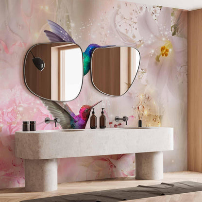 Fototapete - Colourful Hummingbirds (Pink)