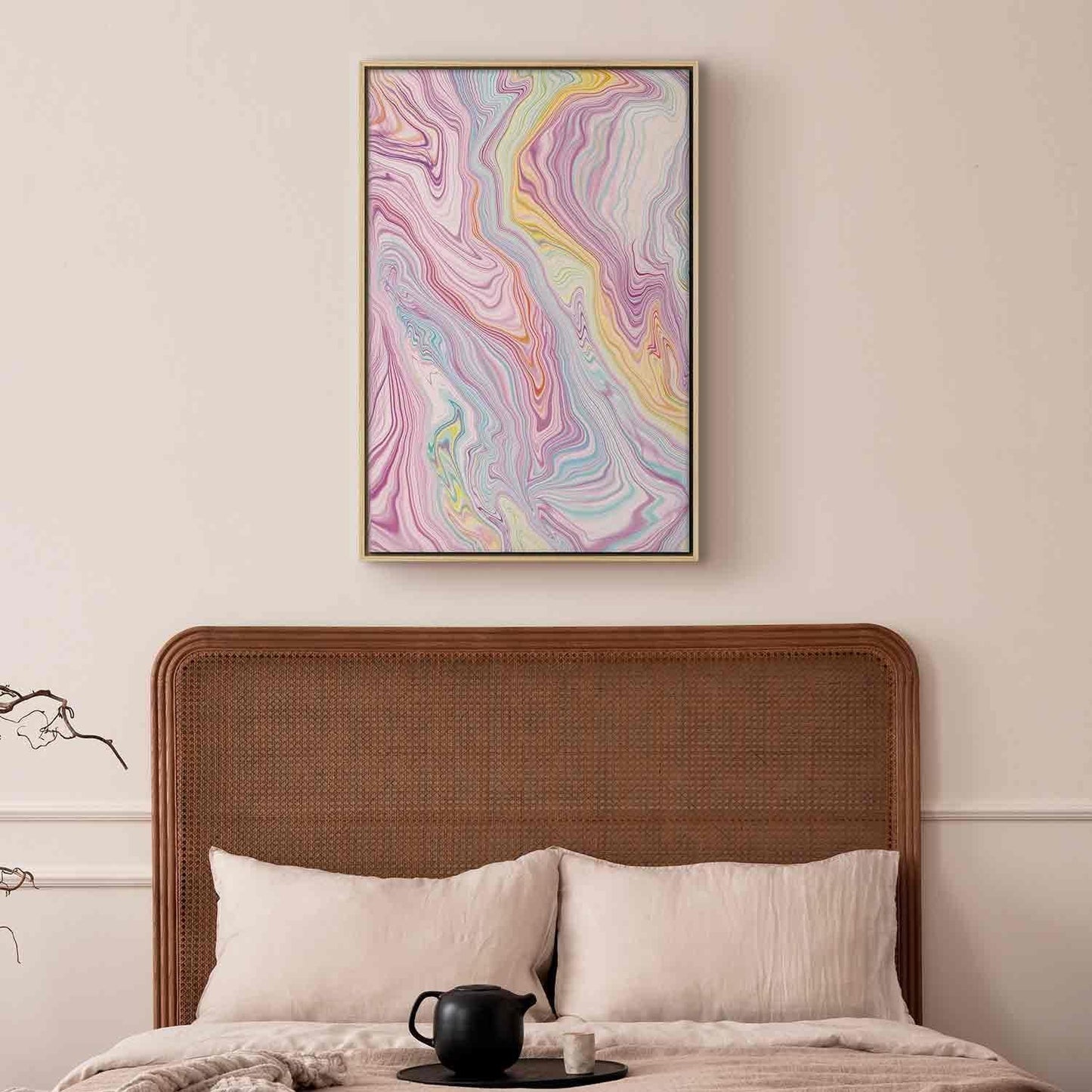 Leinwandbild - Colorful Dream - Abstract Shapes in Pastel Colors Artgeist