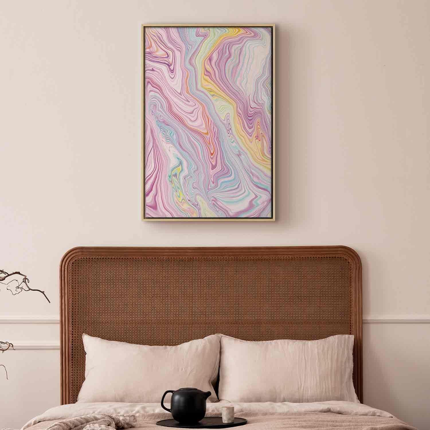 Leinwandbild - Colorful Dream - Abstract Shapes in Pastel Colors Artgeist