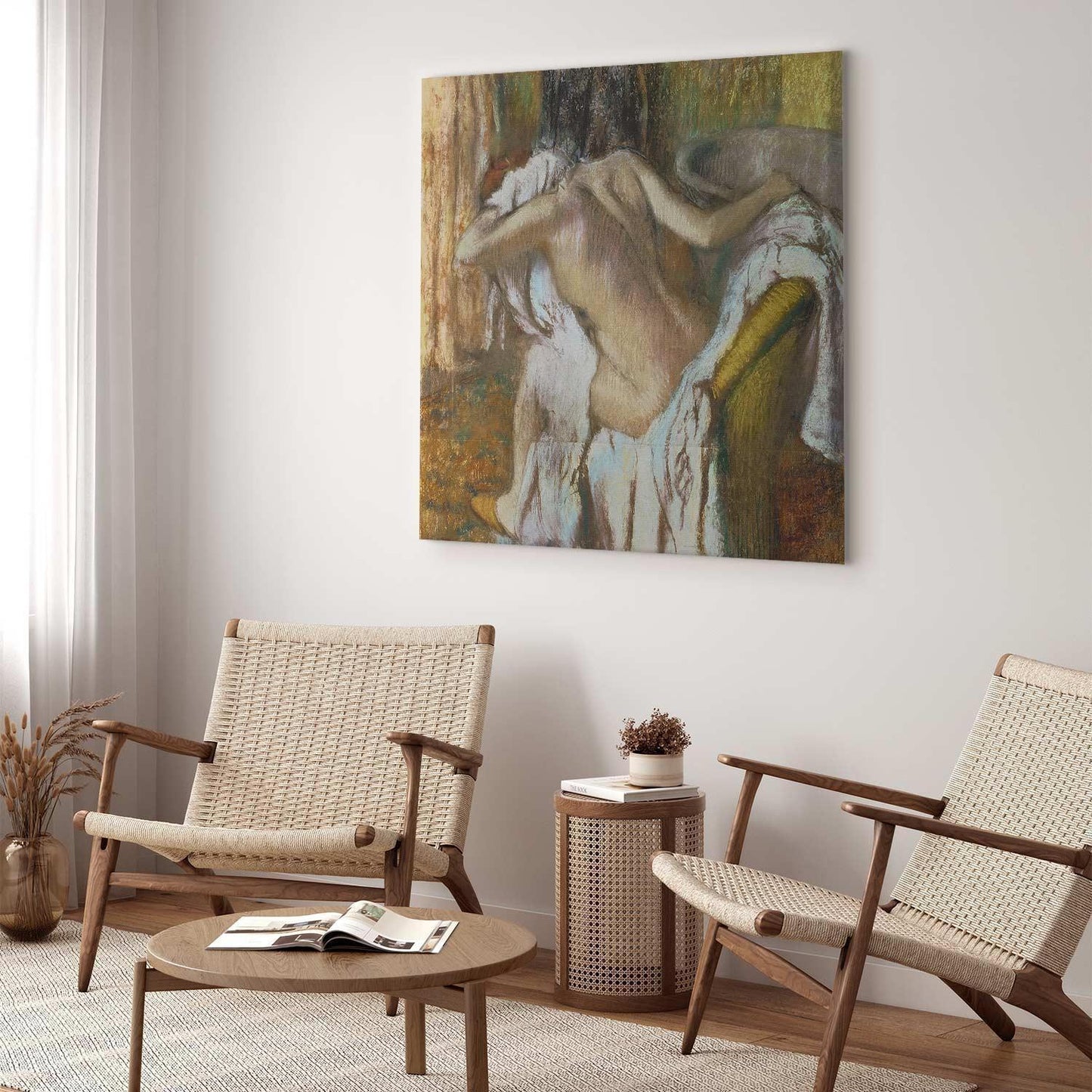 Leinwandbild - Woman drying herself (Edgar Degas) Artgeist