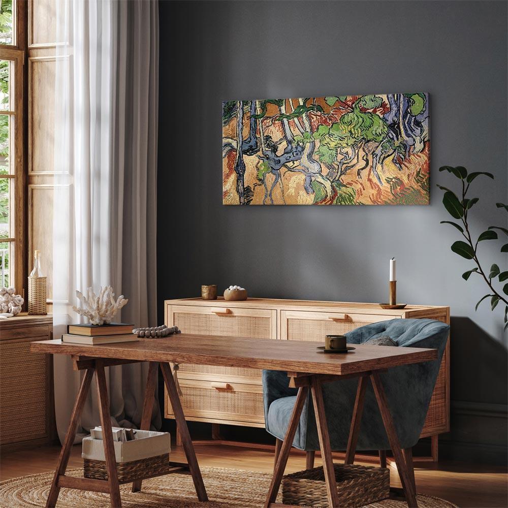 Leinwandbild - Vincent Van Gogh – Tree roots
