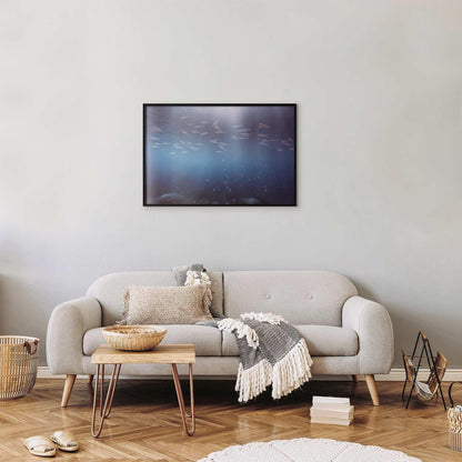 Poster Fische in der Tiefe  – Tiefsee-Fisch im mystischen Blau